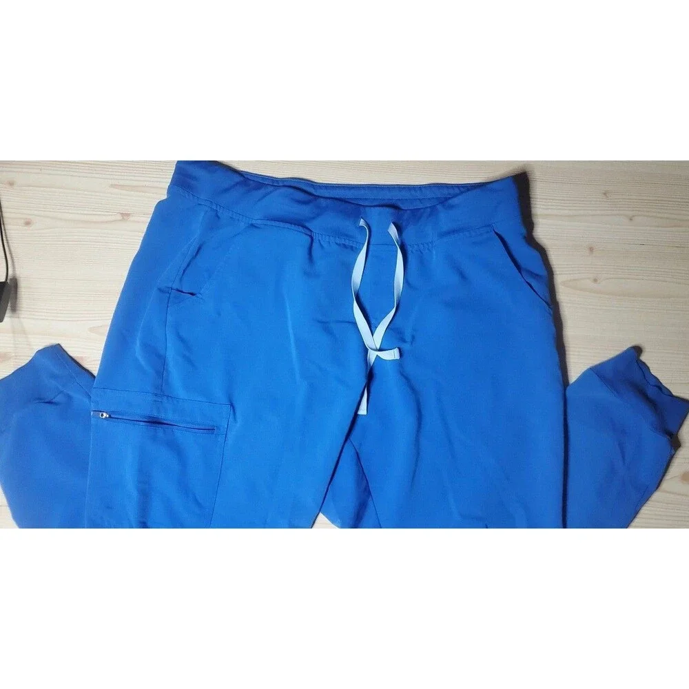 Figs Technical Collection Scrub Pants XLT X-Large Blue Polyester Nursing Hospita